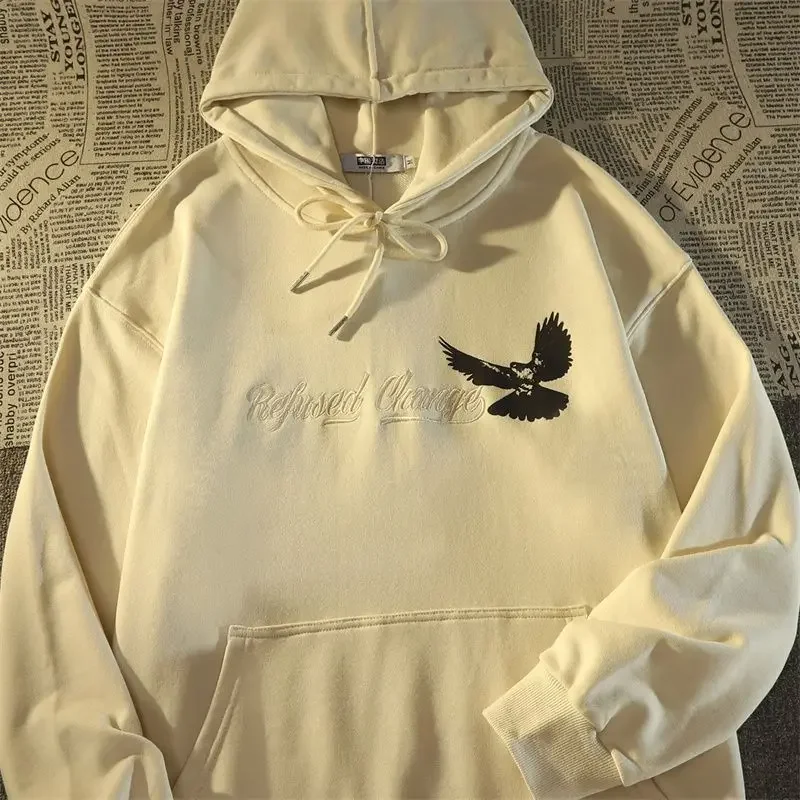 American Vibe Style High Street Dark Wind Cross Peace Dove Hooded Sweater Trendy Brand Lazy Style Men and Women Couple Clothing