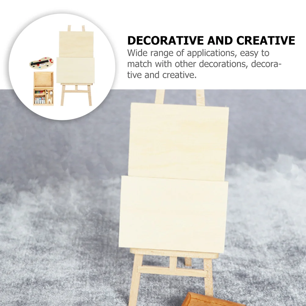 Dollhouse Painter Miniature Easel Model Adornment Home Decorations Ornament Furniture Painting Board Wooden Drawing sketch easel wooden easel wood table easel painting board