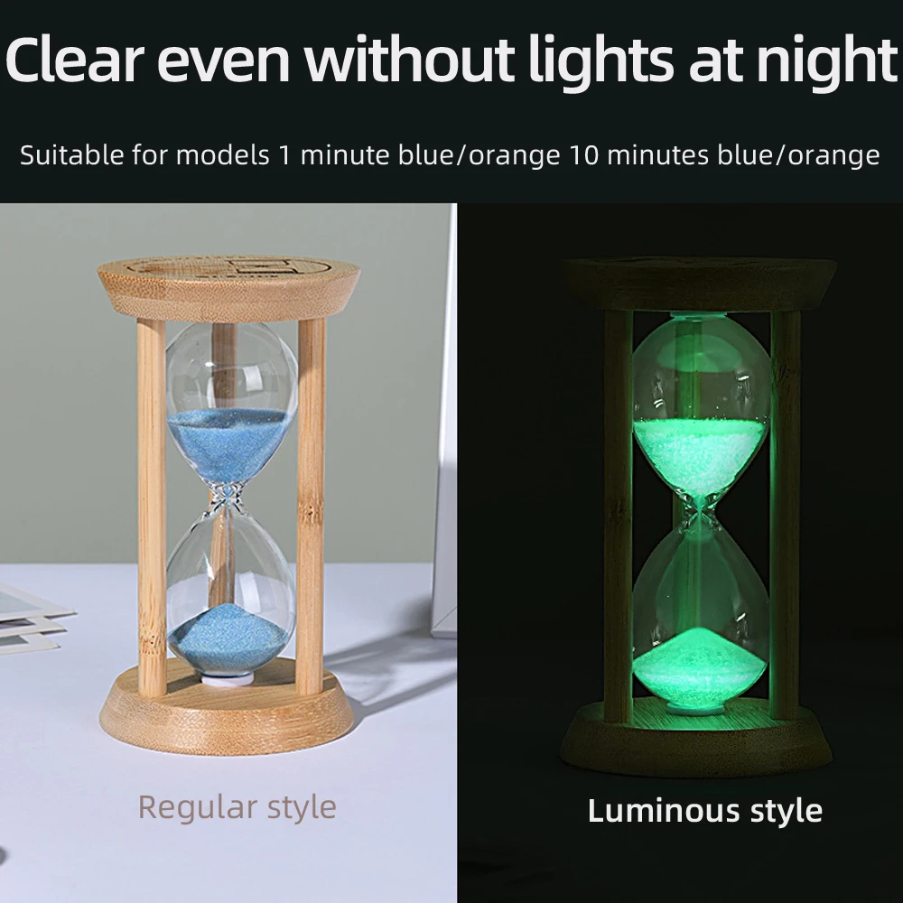 Sand Timer 1pc Creative 1/3/5/10/15/30 Minute Glow In Dark florescent Hourglass Sand Timer Clock Kids Teeth Brushing Games Child Gifts