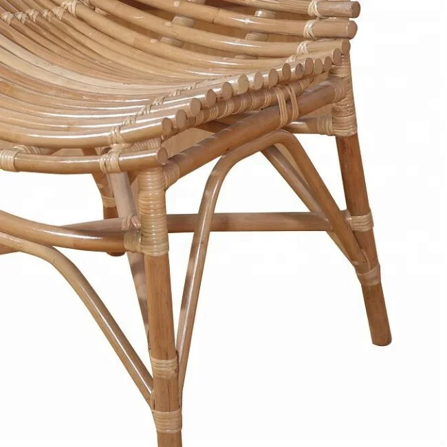 Indoor Natural Leisure Chair Indonesia Rattan Woven Dining Wicker Coffee Chair