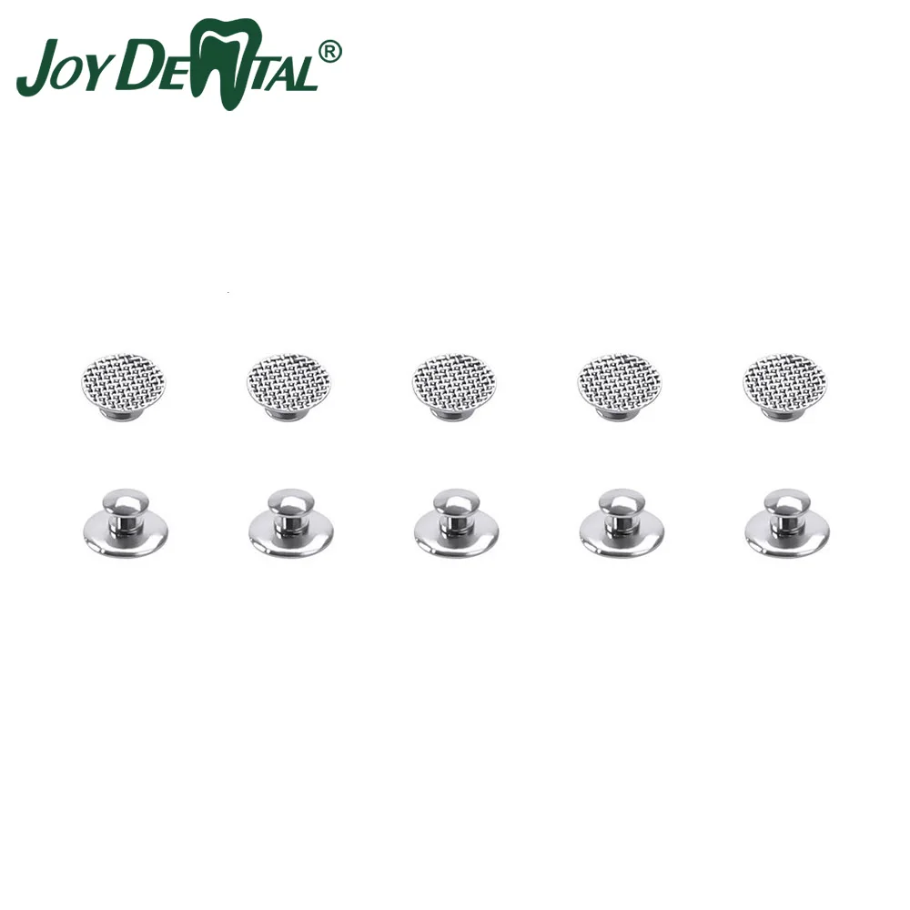 10pcs/bag Dental Lingual Buttons Round Mesh Base Bondable Metal
