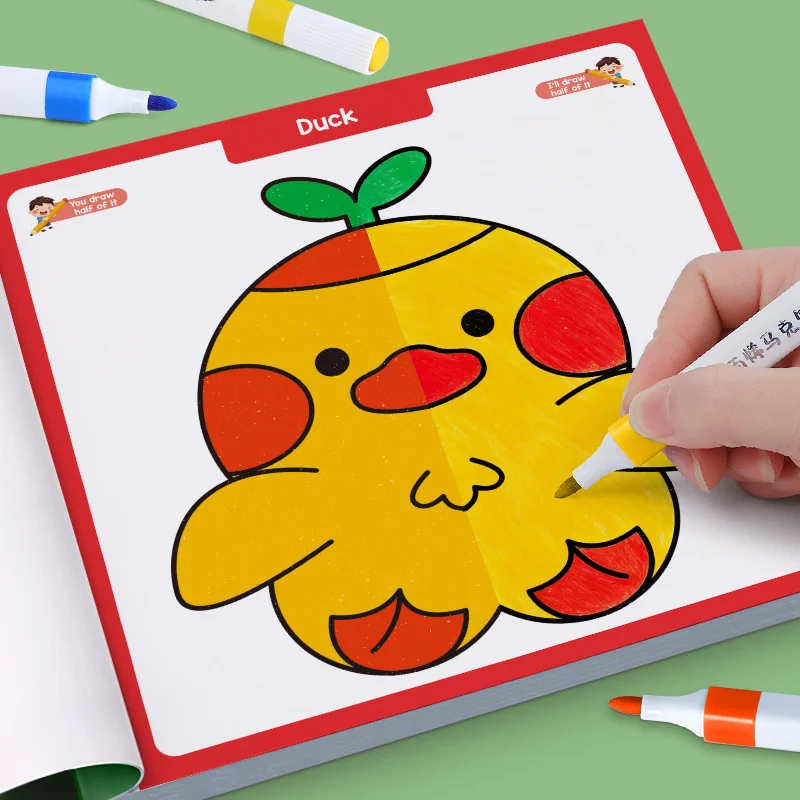 Interactive Graffiti Art and Symmetry Coloring Book
