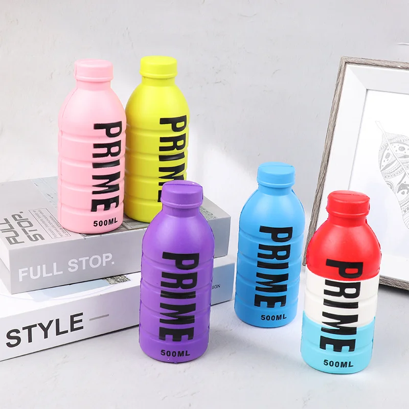 1PCS Anti-stress Vent Prime Drink Bottle Slow Rebound PU Foaming Pinch Happy Angry Relief Squeeze Decompression Toys