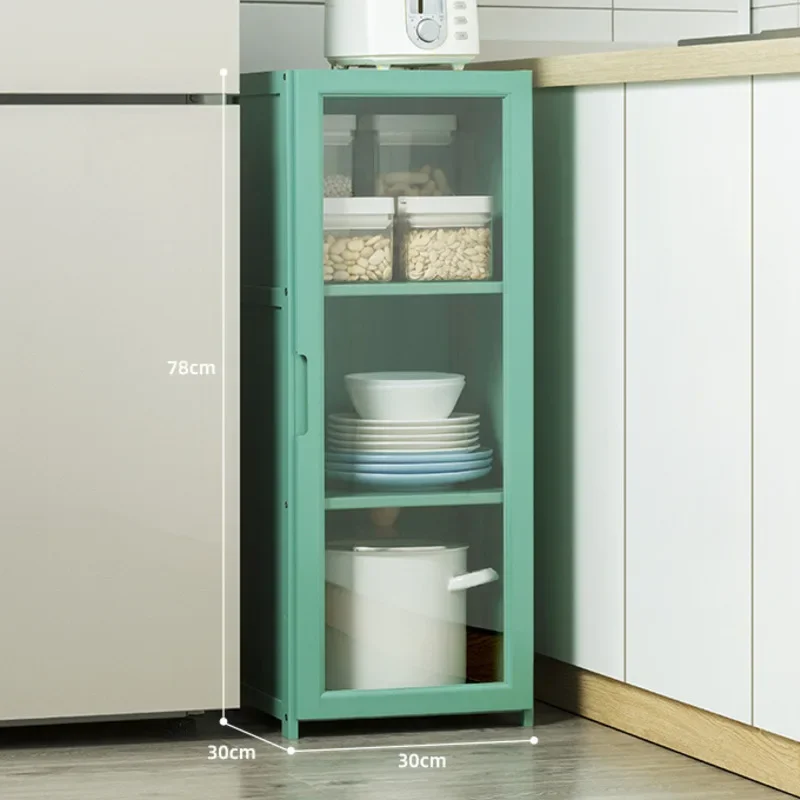 Nanzhu Multifunctional Kitchen Storage Shelf, Transparent Visible Furniture, Beautiful Storage Cabinets for Kitchen