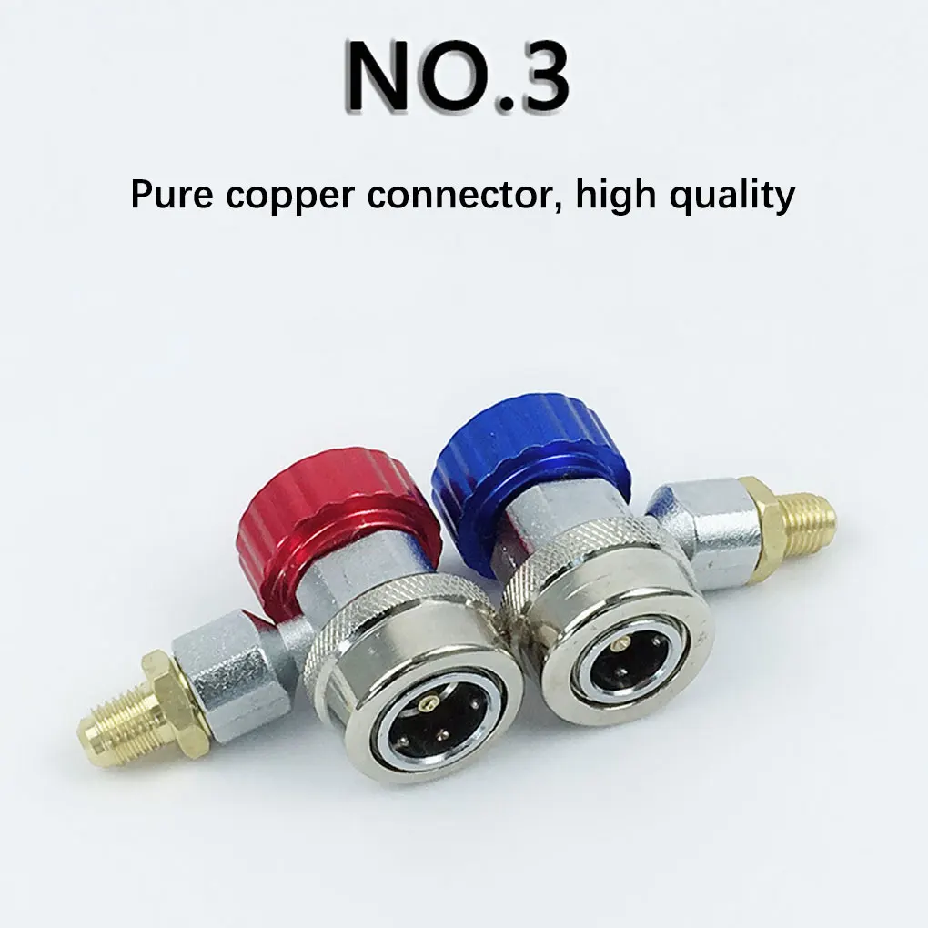 

Professional Air Conditioning Tools Pressure Gauge Lightweight Double Valve Gauges Fluoride Meter with Seal Rings Auto Car