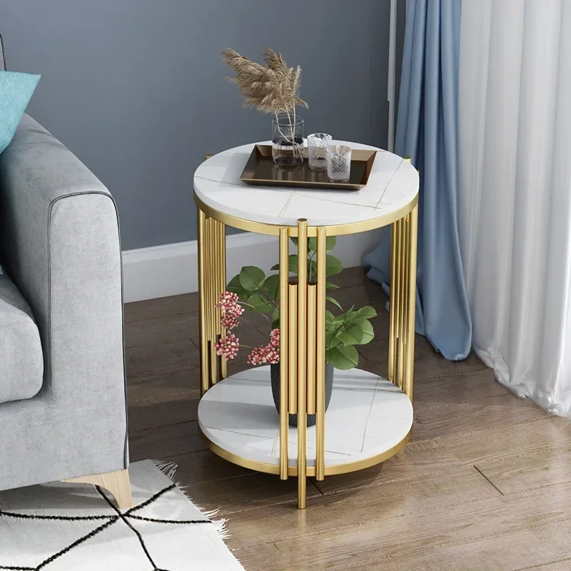 

AOLIVIYA Official Nordic Side Table Mild Luxury Marble Stone Plate Living Room Sofa Corner Table Bedside Table Side Homest