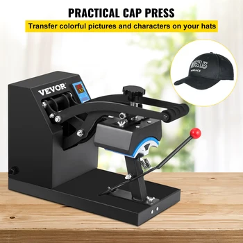 SucceBuy Hat Cap Heat Press 5.5 x 3.5 inch Heat Transfer Stamping Sublimation Machine Digital Display Clamshell DIY Advertising 2