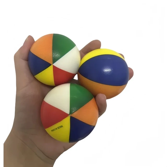 12Pcs PU Sponge Pressure Beach Soft Ball Compression Decompression Toy Children's PU Foam Soothing Toy Wrist Sports Prop Ball 6