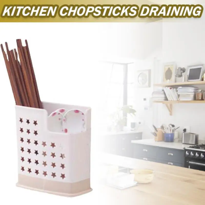 

Cutlery Organizer Utensil Holder Wall-Mount Dish Drainer Household Chopstick Spoon Drying Rack Multifunction Kitchen Accessories