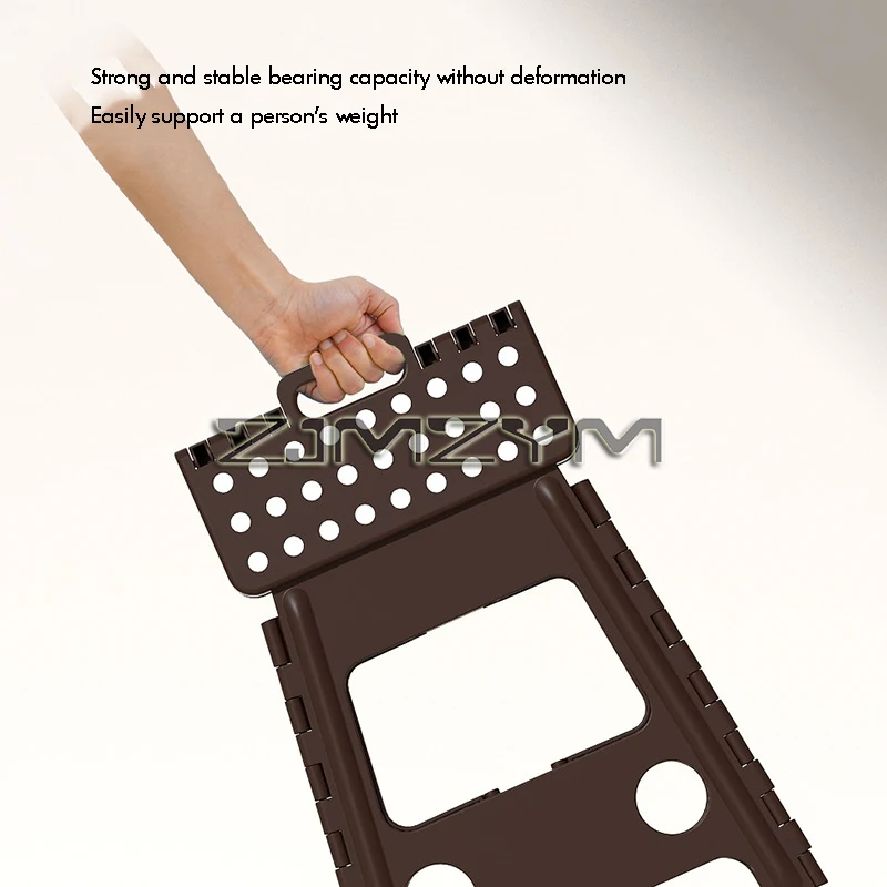 Foldable Step Stool Thicken Plastic Foldable Step Stool-Compact Plastic Portable Stool For Outdoor And Indoor