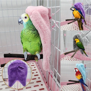 양털 새 담요, 새 편안한 코너 앵무새 케이지, 따뜻한 새 둥지 집 침대, 걸이식 해먹 장난감