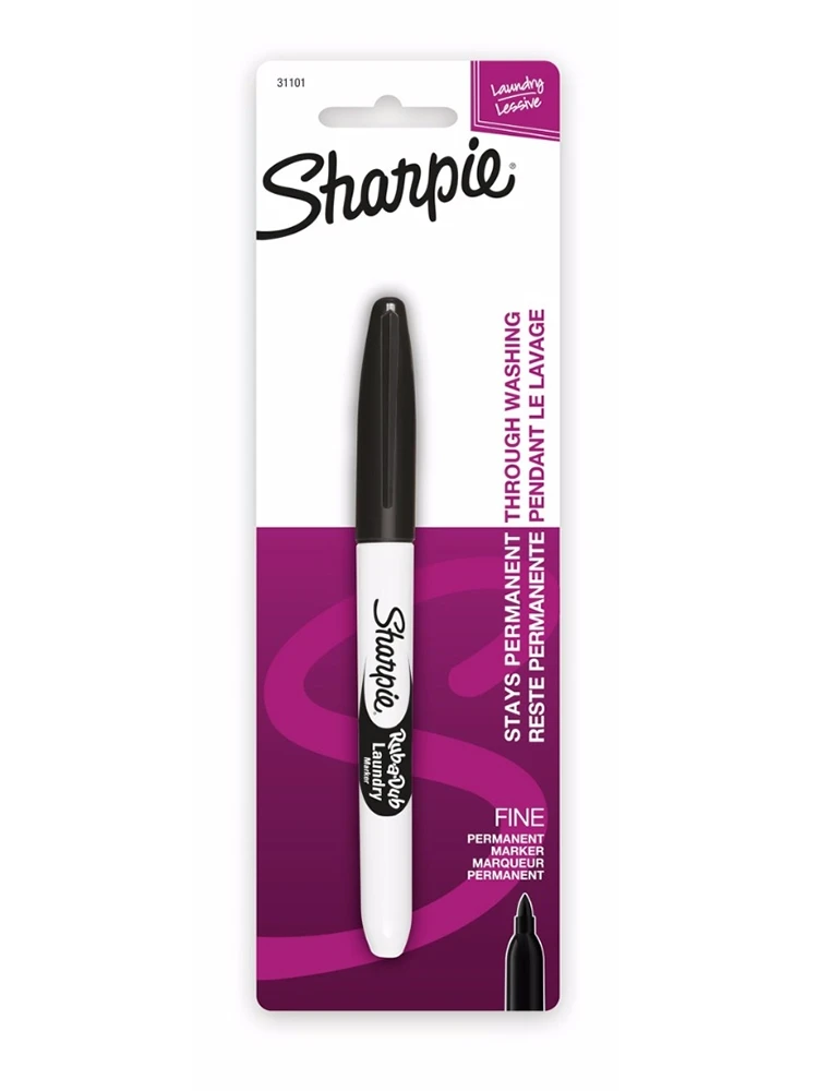 3pcs American Sharpie Marker Pen Textile Clothing Label Waterproof Wash  31101 Oil Pen Non-fading Signature Pen Art Stationery - AliExpress