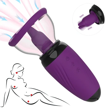 Tongue Vibrator Nipple Sucking Massager Simulation Sex Shop Female Masturbator Clitoral Stimulator Pussy for Couple Sex Toys 1