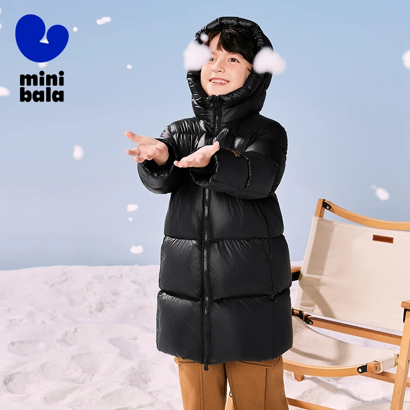 Mini Bala Down Jacket for Boys and Girls Heat-Generating Cold-Resistant Parent-Child Long Down Jacke