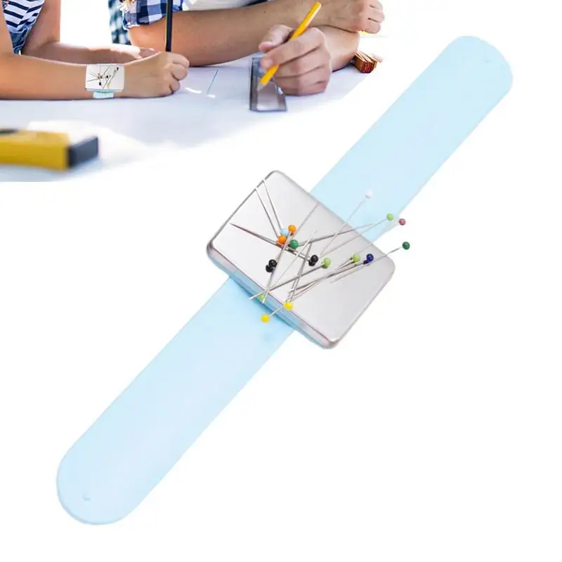

Magnetic Pin Holder Wristband Wrist Pincushion With Strap Magnetic Pin Cushion For Sewing Pins Hair Clips & Braiding With Wrist