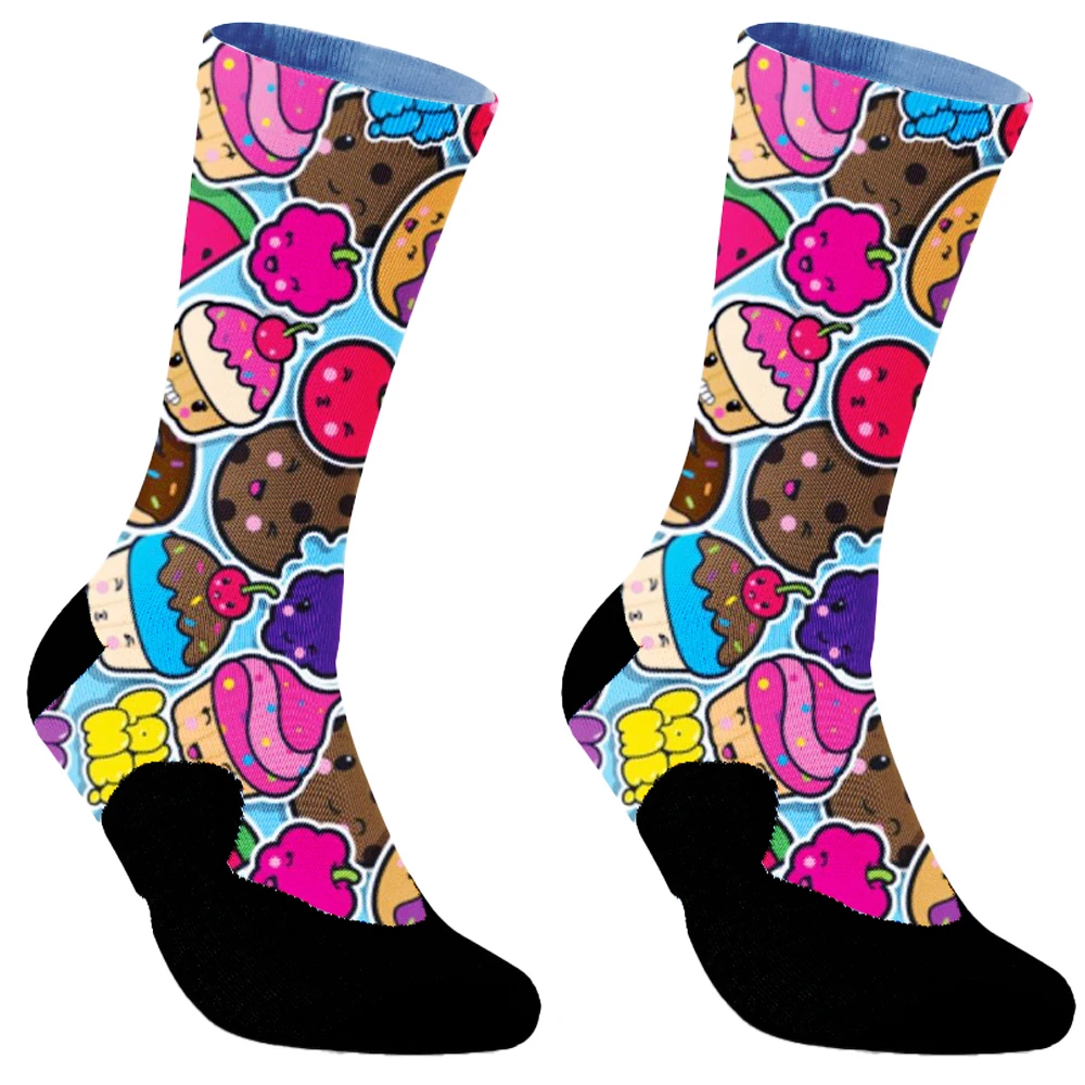 Unisex Casual Standard Thick Women's Socks Funny Novelty Sock Sox Street Chips Cotton Socks Skateboarding Teen cotton socks