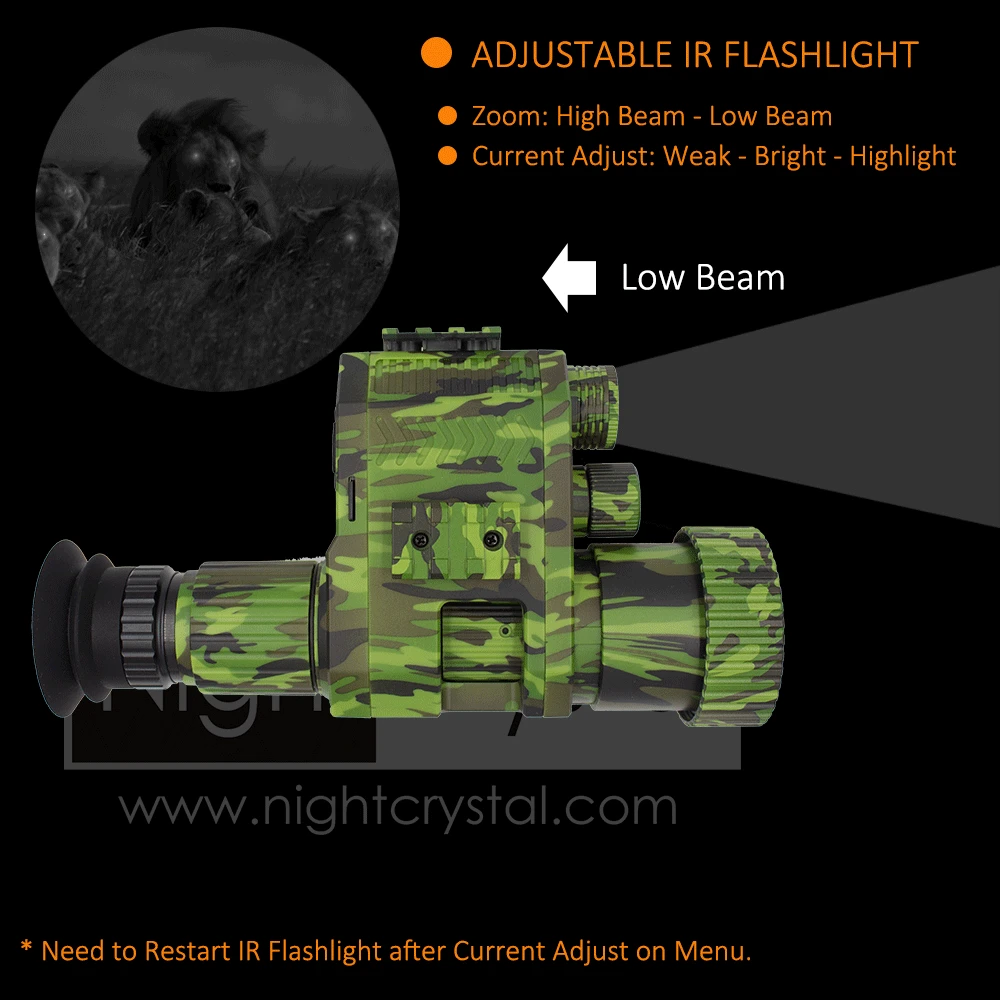 Megoarei NK007 Plus 4B Night Vision Spotting Scopes Coyote Hunting Camera Thermal 850nm IR Infrared Optics Sight Attachement spotting scope optics equipment night vision hunting camera