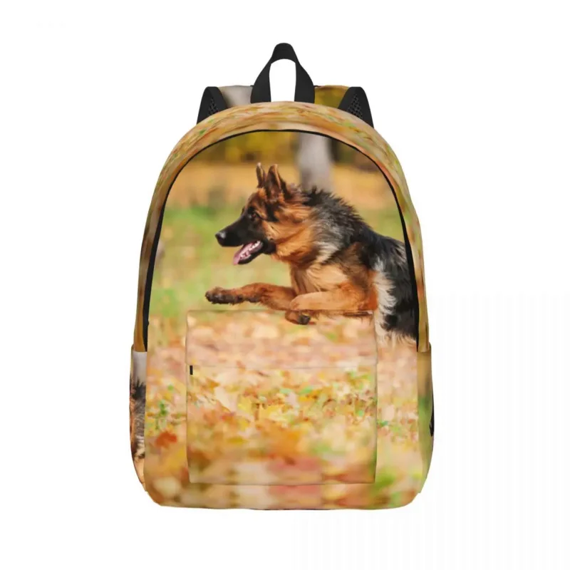 

German Shepherd Casual Backpack High School Work Gift Animal Dog Lover Daypack for Men Women Laptop Shoulder Bag