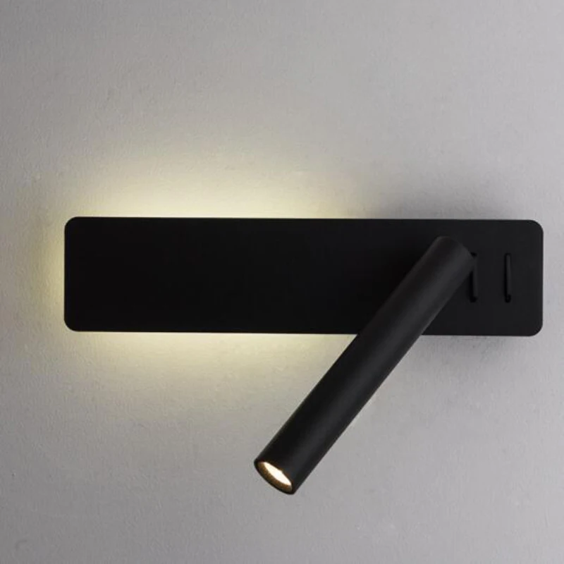 LED Wall Lamp Wall Sconces Light Wall Lamp LED Wall Lamp Reading Light for Bedroom Hotel Headboard Night Book Lamp Rotation Bedside Wall sconce with 3W Spot Led Light
