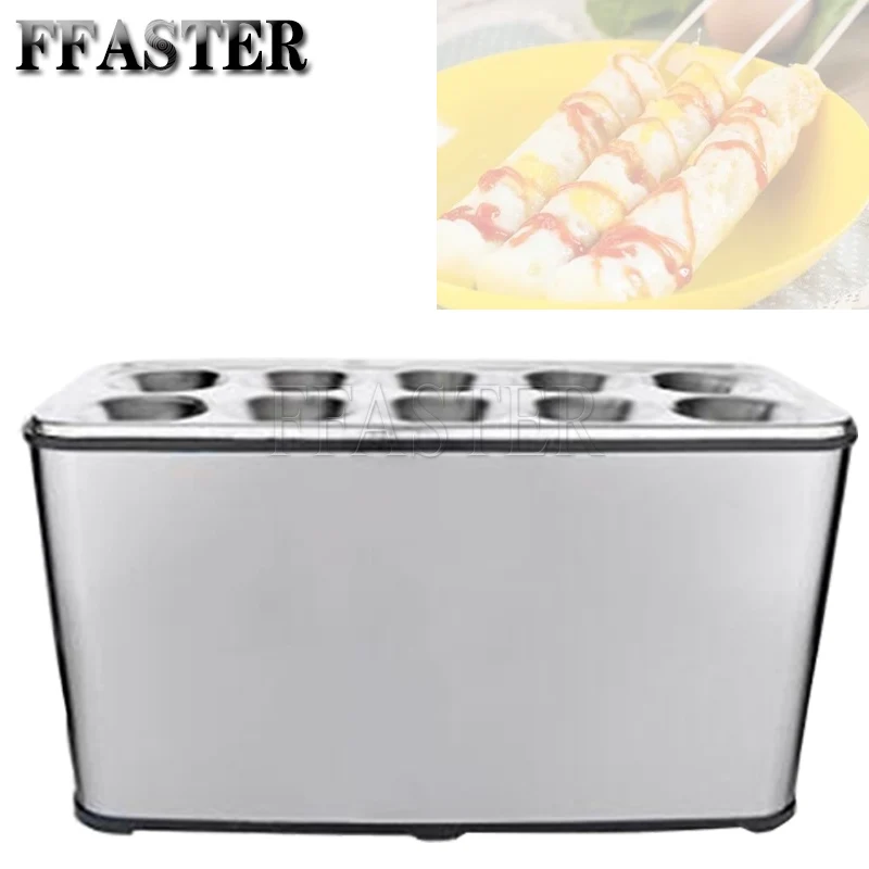 Stainless Steel Electric Egg Sausage Snack Making Machine 10 Holes Commercial Mini Egg Roll Maker Machine