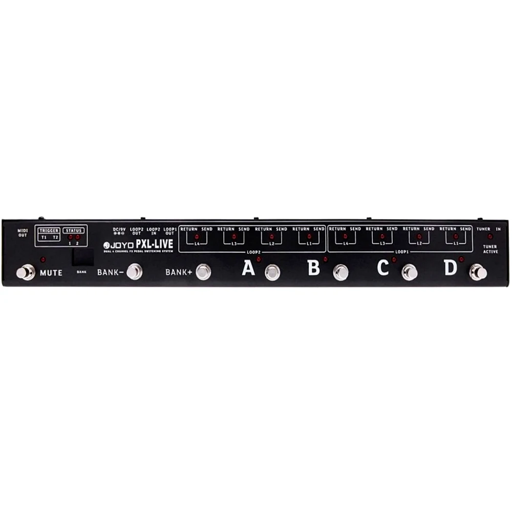 PXL-LIVE Foot Pedal Controller with Programmable MIDI Dual Four Looping Channel