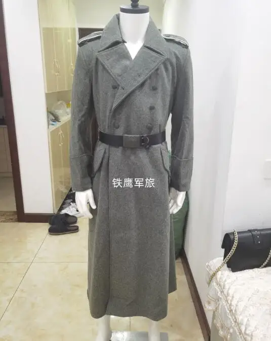 

Немецкая Униформа Мужская зимняя длинная 130 см Толстая винтажная серая 40