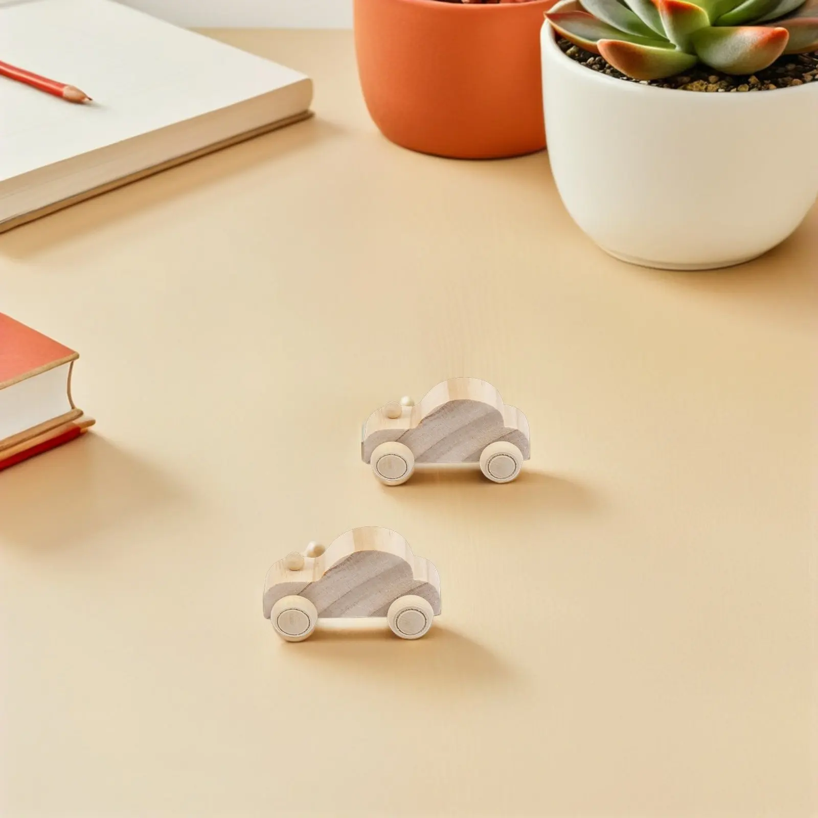 12Pcs 나무 DIY 미완성 자동차 어린이 그림 공예 손으로 그린 ??낙서 자동차 장식품 학습 재미 나무 장난감 자동차