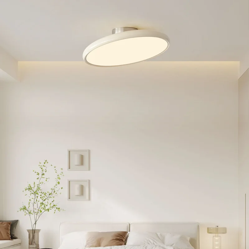 

Silent Wind Bedroom Ceiling Light Adjustable Study Circular Light Retro Bedroom Main Light Nordic Personalized Children's Room