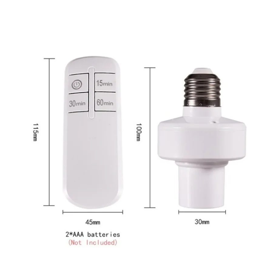 무선 원격 제어 스마트 타이머 스위치 E27 램프 홀더 110V 220V 하우스 멀티 라이트 스위치 베이비 룸 침실 타이머 스위치