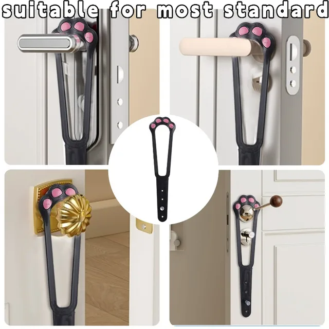 Cat Door Holder Latch Adjustable Dog Door Stopper Elastic Gate Lock Flex Latch Strap Keep Dog Out From Entering Pet Gate Supply 6