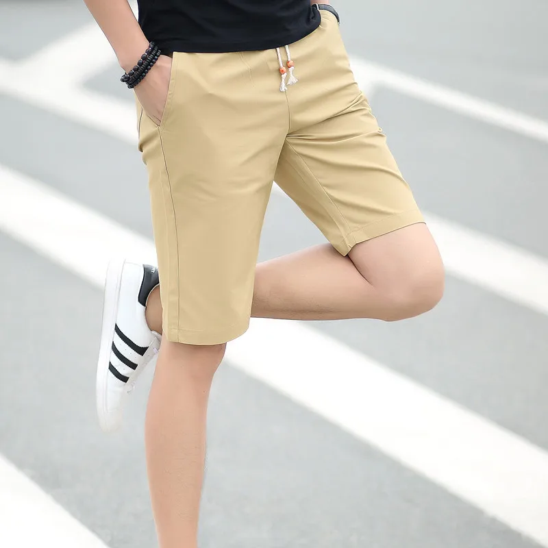 Brand 2022 New Summer Casual White Shorts  men's summer Basic Short men's Korean slim cotton versatile fashion mens beach pants 4