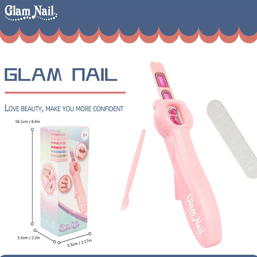makeup toy princess pretend toys cosmetics set nail art toys play house toys 1 set of 6 girls makeup DIY nail machine set for play house