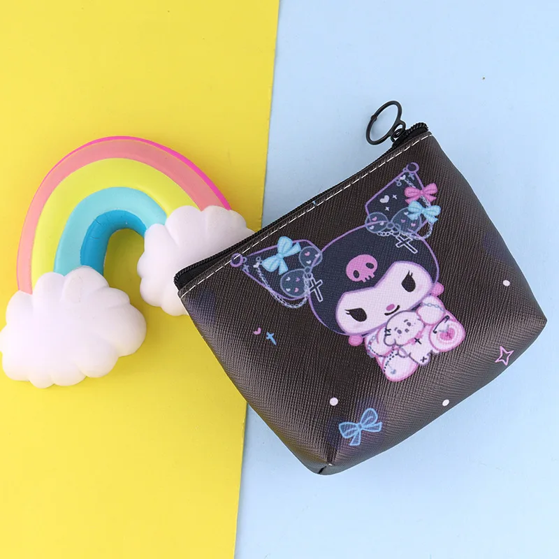 New Sanrio Wallet Kawaii Hellokitty Mymelody Kuromi Cartoon Student Coin Purse Cute Girl Portable Card Bag Children's Gift