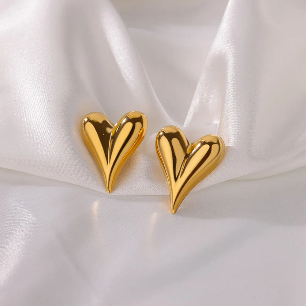 Cute Stainless Steel Stud Earrings For Women Luxury Jewelry Gift