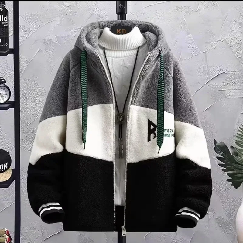 

2023 Winter Loose and Handsome Thickened Hooded Fleece Cotton Coat Jacket