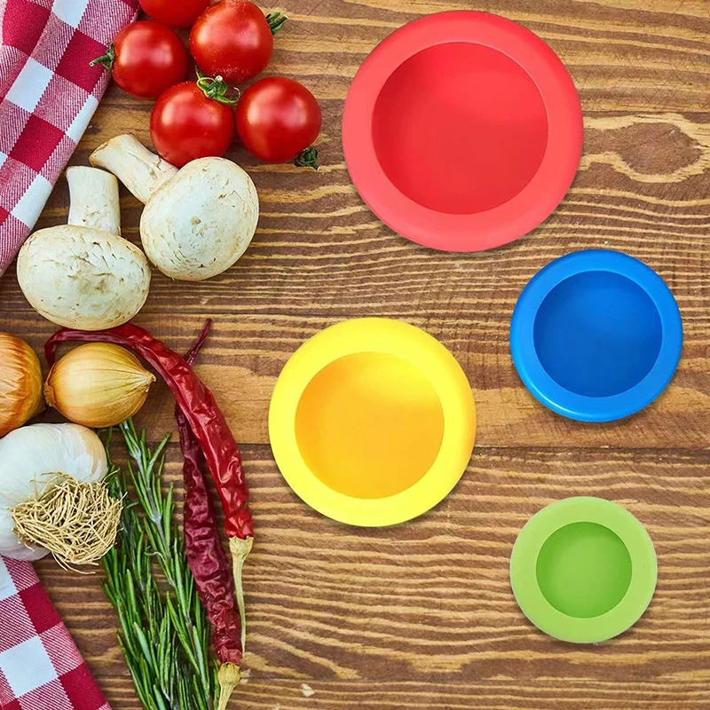 4pcs-Set-Silicone-Fresh-Keeping-Cover-Lid-Vegetable-Storage-Cover-Reusable-Food-Storage-Fresh-Keeping-Fresh.jpg 4Db/Beállított Szilikon Friss Tartó Fedél Zöldségtároló Fedezet Újrafelhasználható Élelmiszer -Tárolás - Image 5