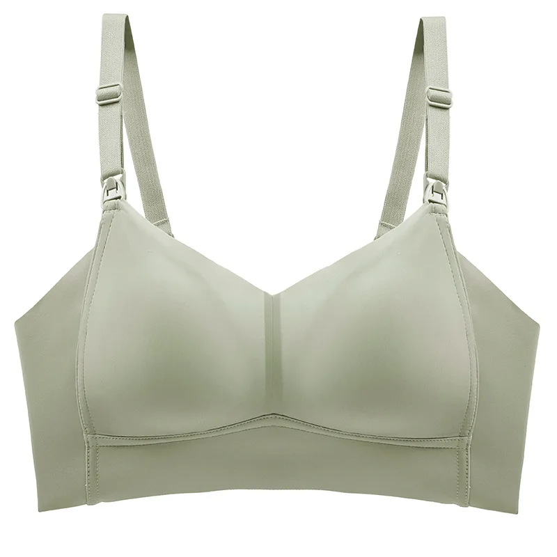 Modal no underwire, no traces, gathered nursing underwear, anti-sagging, beautiful back, thin women soft bra for pregnant women 4