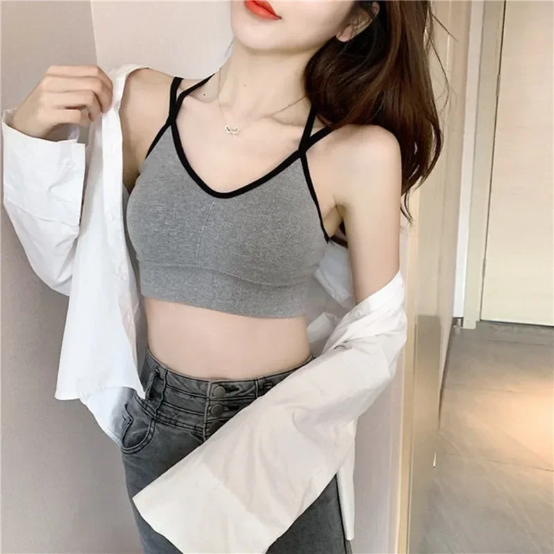 

The New Explosive Back Bra Without Underwire Straps Fashion Comfortable Underwear Women Sports Gather Shockproof Yoga