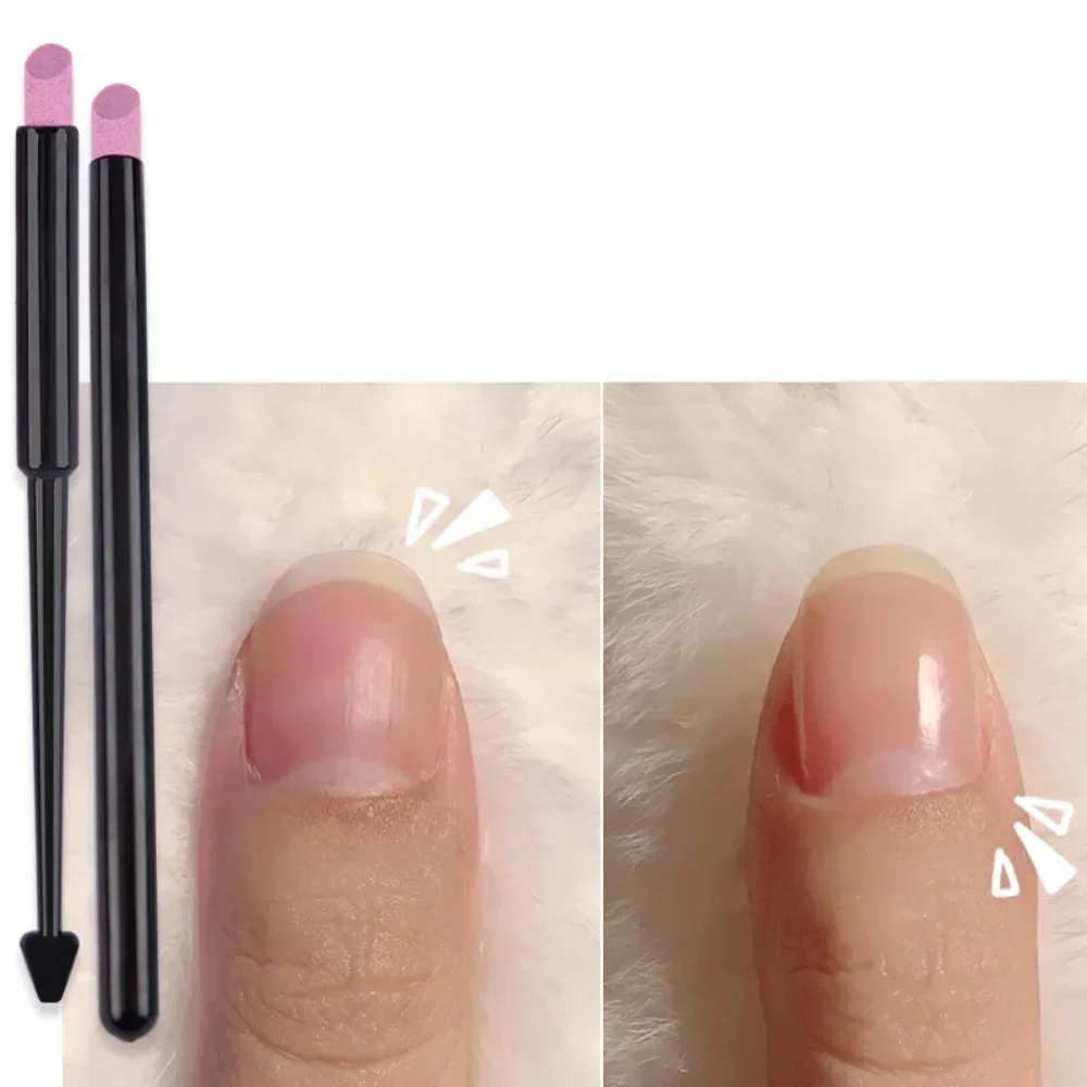 Double Head Quartz Grinding Pen Nail Cuticle Scissors Dead Skin Remover Nail Polish Manicure Stick Files Tool Accessories