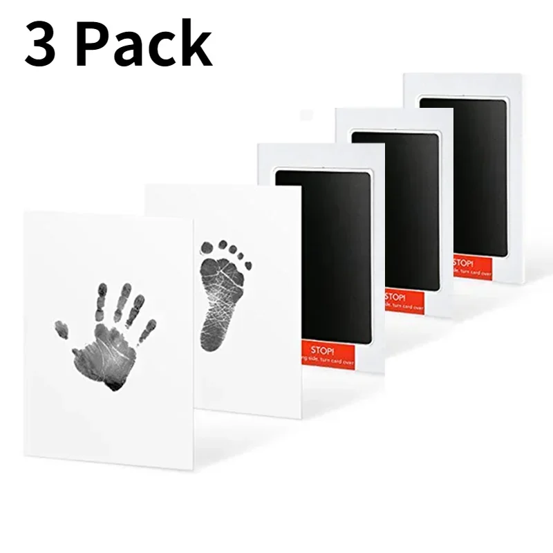 

3 Packs Baby Care Non-Toxic Baby Handprint Imprint Kit Baby Souvenirs Casting Newborn Footprint Ink Pad Infant Clay Toy Gifts