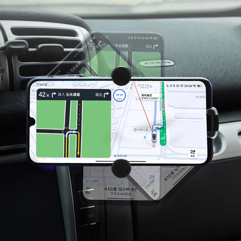 Car Interior Mobile Phone Holder phone holder mobile phone holder Radio Navigation Screen Air Outlet Support Gravity Bracket For Smart 450 451 453 Fortwo Forfour