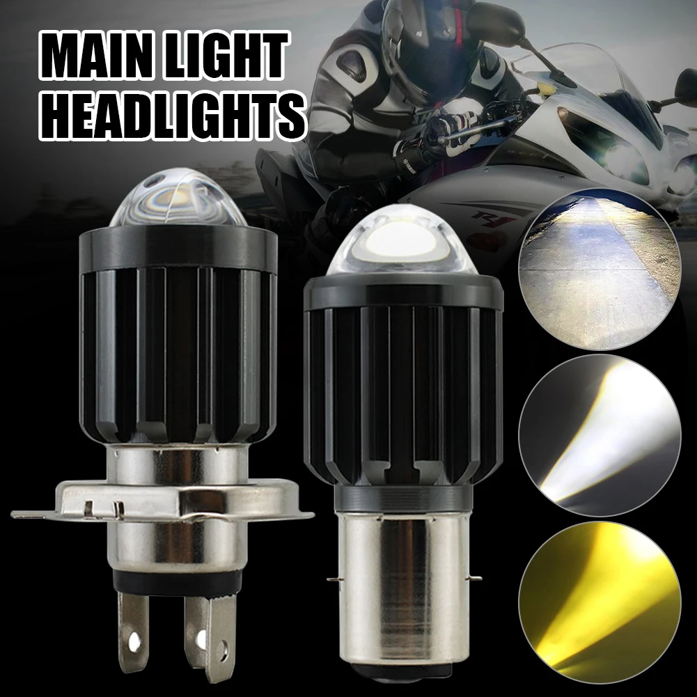 Ampoules de phare LED pour motos H4 BA20D, 1 pièce, 6 CSP, étanches