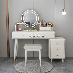Comod – coiffeuse en bois massif, meuble de chambre à coucher, armoire de rangement, commodes de maison intégrés, coiffeuse télescopique familiale 