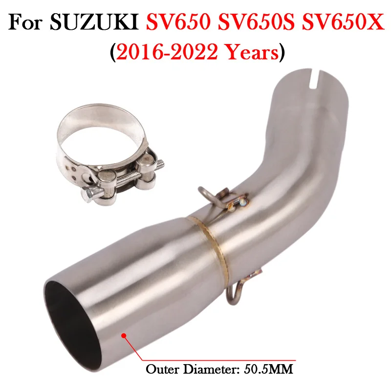 Slip On For SUZUKI SV650 SV650X SV650S 2003 - 2020 2021 2022 Motorcycle 51MM Exhaust Modify Escape Moto Muffler Middle Link Pipe - - Racext 18