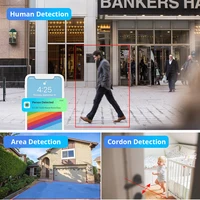 8MP 4K caméra IP Wifi sans fil 5MP AI humain détecter iCSee CCTV balle Surveillance extérieure Protection de sécurité caméra vidéo Cam 3