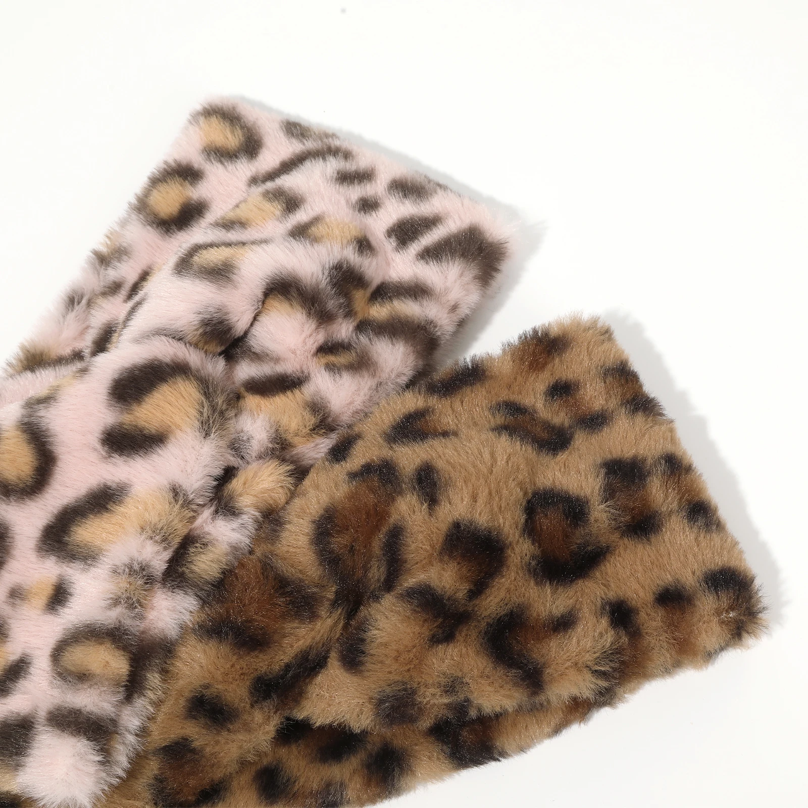 1pc Plush Leopard Print Headband For Women Autumn Winter Elastic Hairbands Girls Hair Accessories Headwear Hair Bands Turban