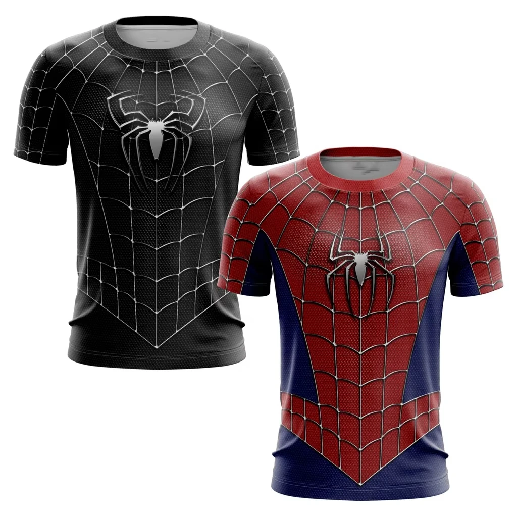 Hot Spider Series, Quick Drying, Harajuku Men's Short Sleeve T-shirt, Summer Casual, 3D Digital Printing Men's T-shirt