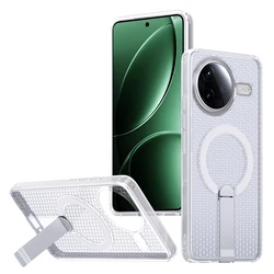 Custodia per telefono con armor magnetico e design di raffreddamento - supporto metallico, involucro in TPU e retro in acrilico