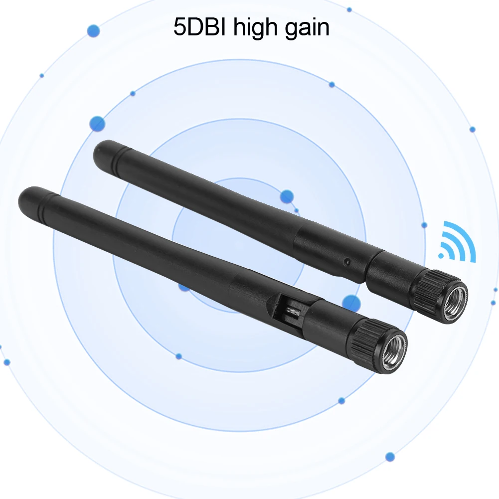 2개의 Wi-Fi 안테나 2.4G 5G 듀얼 밴드 무선 라우팅 네트워크 카드 안테나 5DBI 11CM 듀얼 밴드 안테나