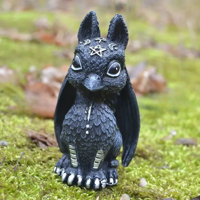Halloween Magic Black Dragon Snake Griffin Unicorn Mysterious Witches Statue Home Decor Figurine Christmas Desk Ornaments